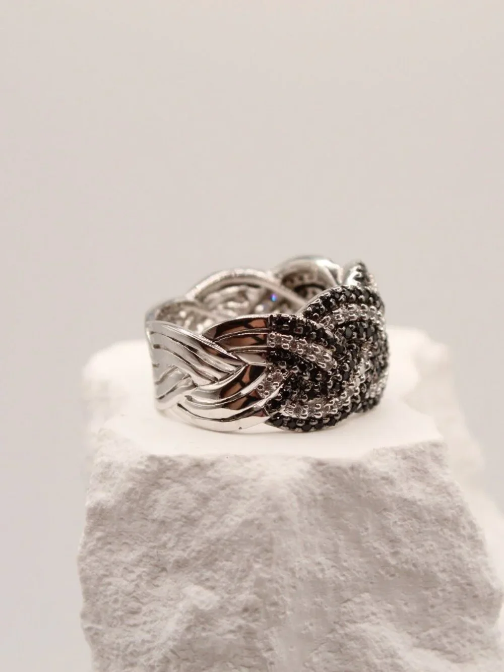 Silver Knot Statement Ring
